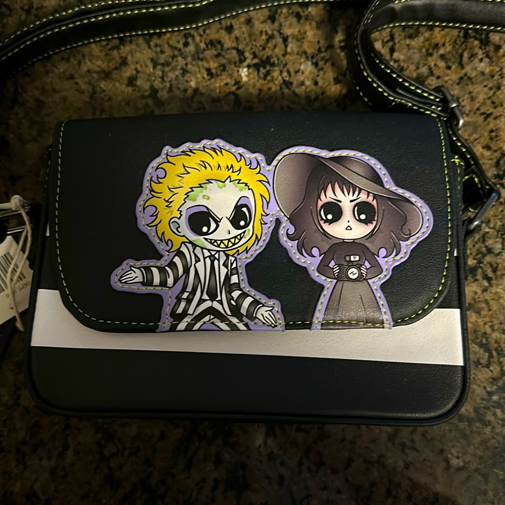 Brand New NWT Loungefly Beetlejuice Crossbody Purse